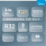 Midea 2026 Model 1.5 Ton 5 Star Split Inverter Convertible 6-in-1 with Auto Intelligence - Image 4
